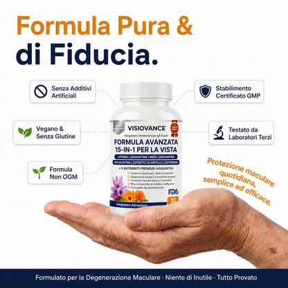 VisioVance Formula Avanzata 15 in 1 per la Salute degli Occhi